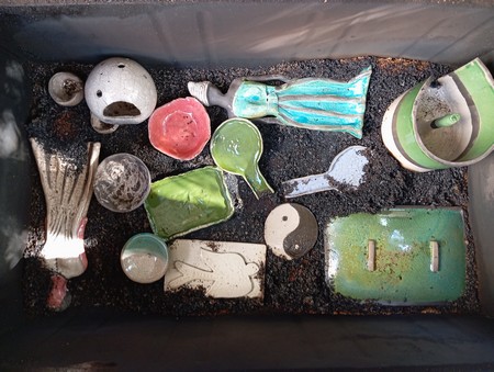 Ouverture de l'enfumage stage de poterie
