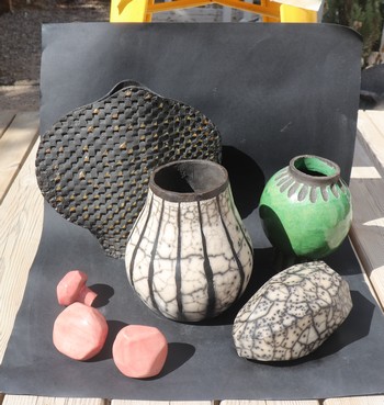 Différentes pièces stage de raku