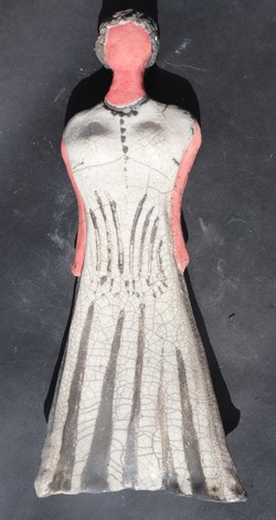 Sculpture femme stage de  raku